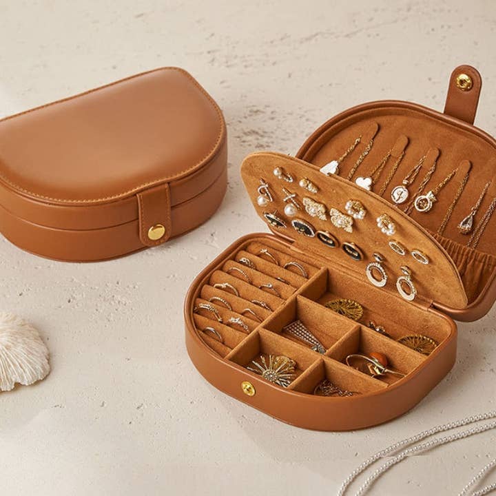 Dipped Shop - Wholesale Jewelry Box/Organizer - Vintage Solid Color Portable Jewelry Case DP25B909