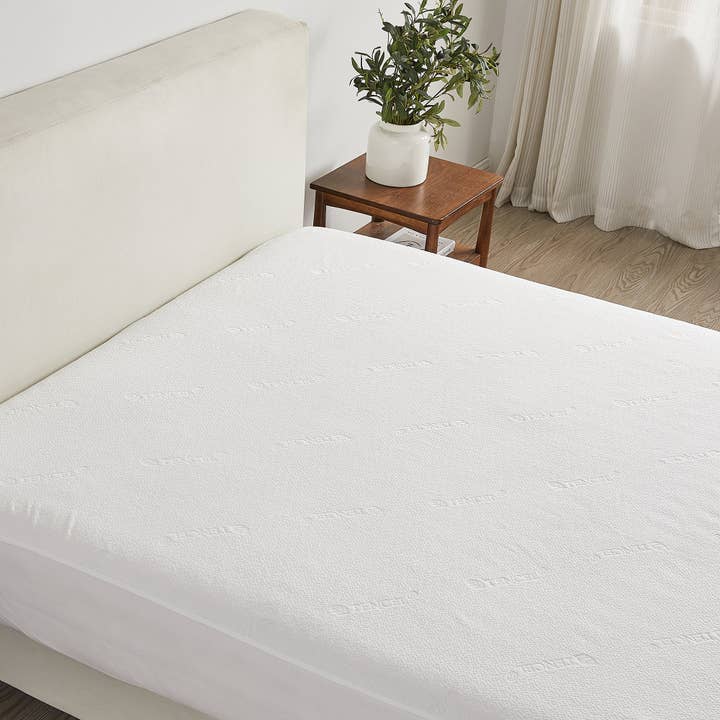 White Waterproof Tencel Mattress Protector - Giavanna Collection for wholesale on Faire