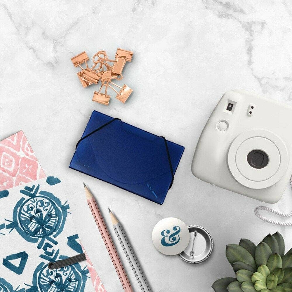 JAM PAPER - Wholesale Business Card Holder - JAM Plastic Card Holder Case, Ice Blue Frosted, 1/Pk4