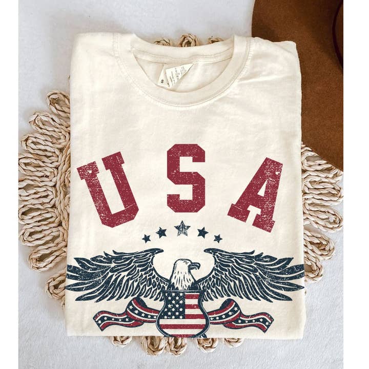 CAMISETA CON ESTAMPADO MINERAL DE EE. UU. para venta al por mayor de HRTandLUV