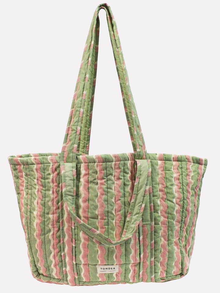 Quiled Carry All | Whirly | Mint for wholesale by YONDER.