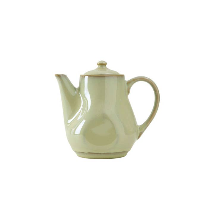 Sagebrush Organic Natural Ceramic Coffee Pot w/Lid, 17oz for wholesale on Faire