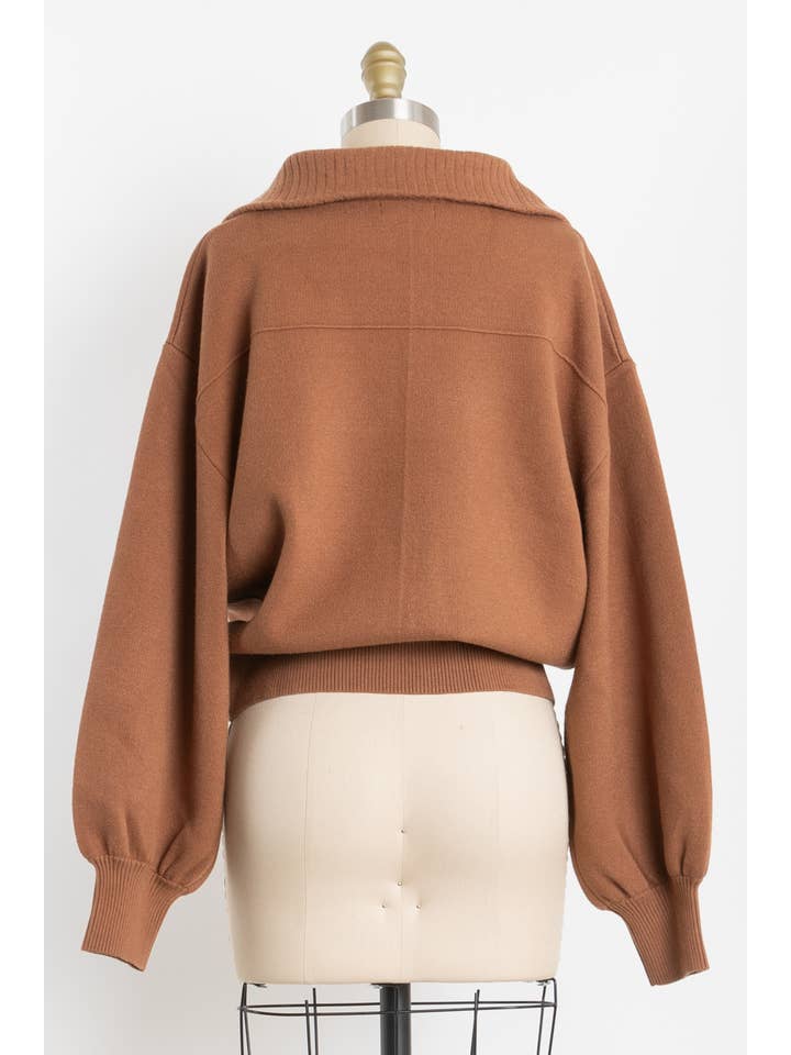 Calista - Wholesale Bomber Jacket - Women's - SWEATER BOMBER JACKET - VW613316