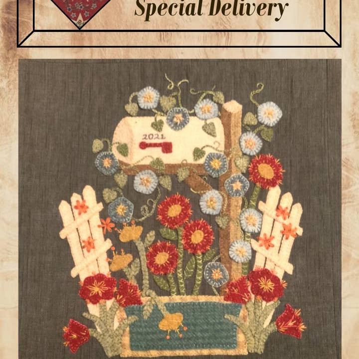 Traditional Primitives - Wholesale Craft Sewing Kit - Special Delivery Block Wool Applique Pattern0