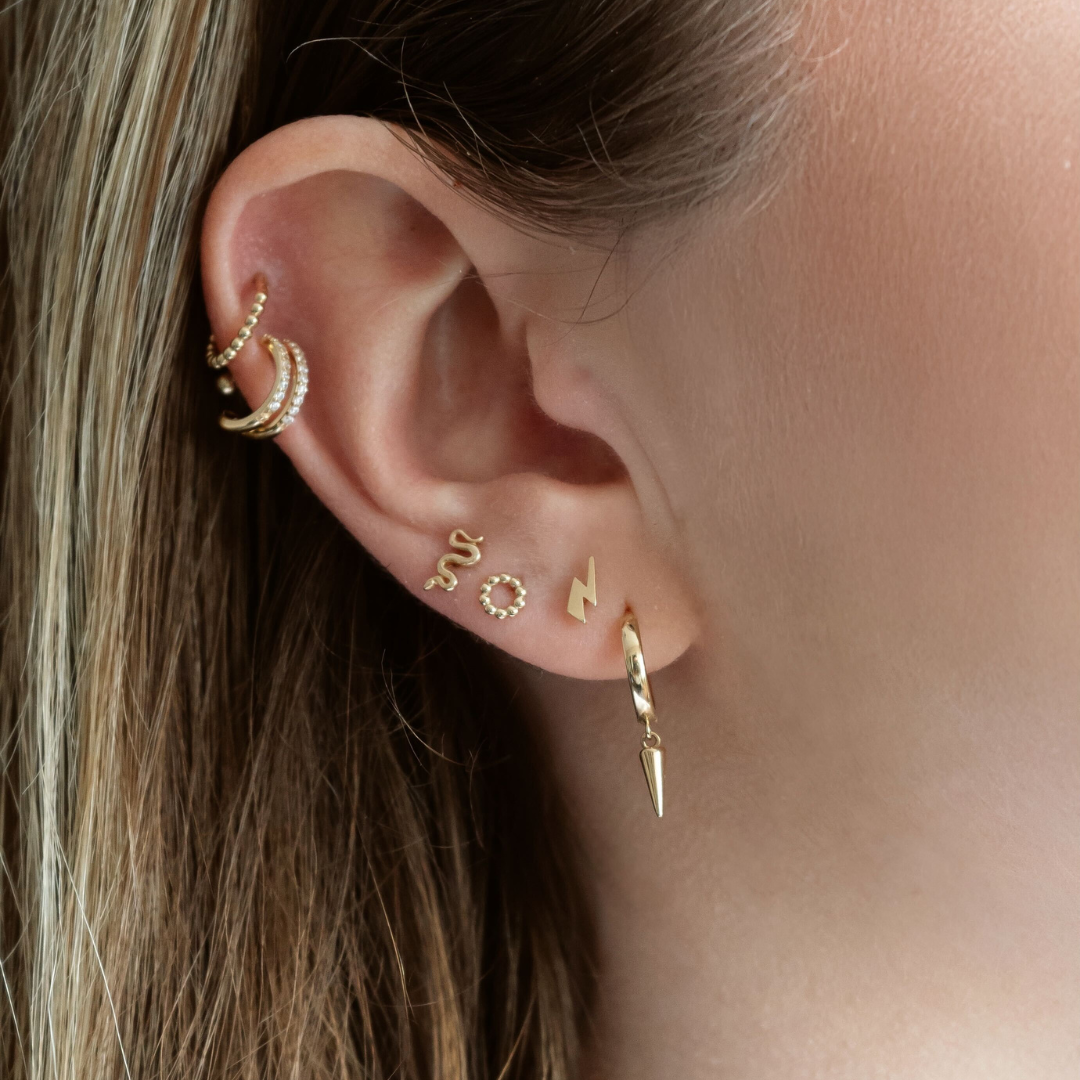 Zayla - Wholesale Stud/Post Earrings - Lightning Flatback Stud3