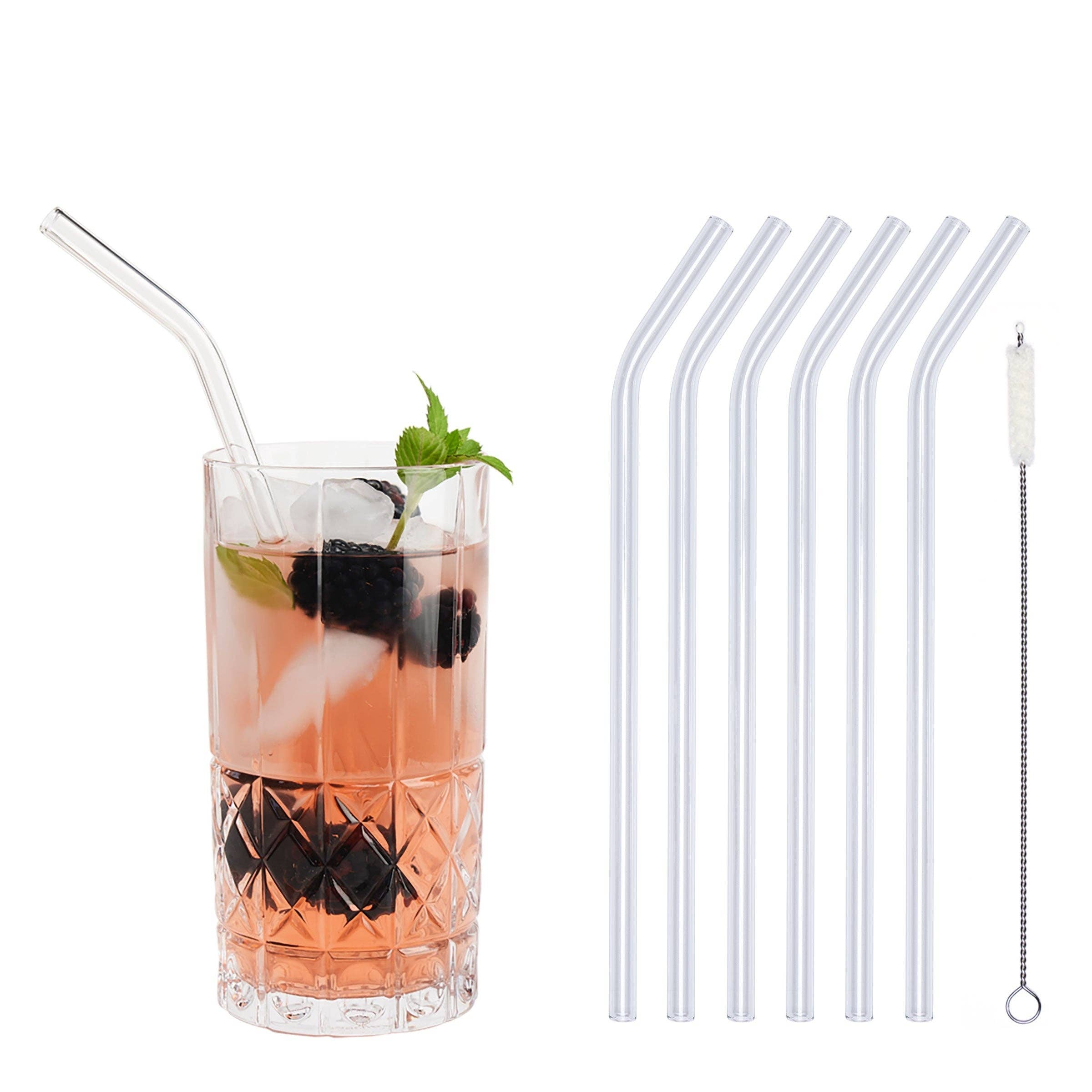Glastrinkhalme by OPTITHERM - Wholesale Drinking Straw - 10 white glass drinking straws family ties Knorker guy with kink3