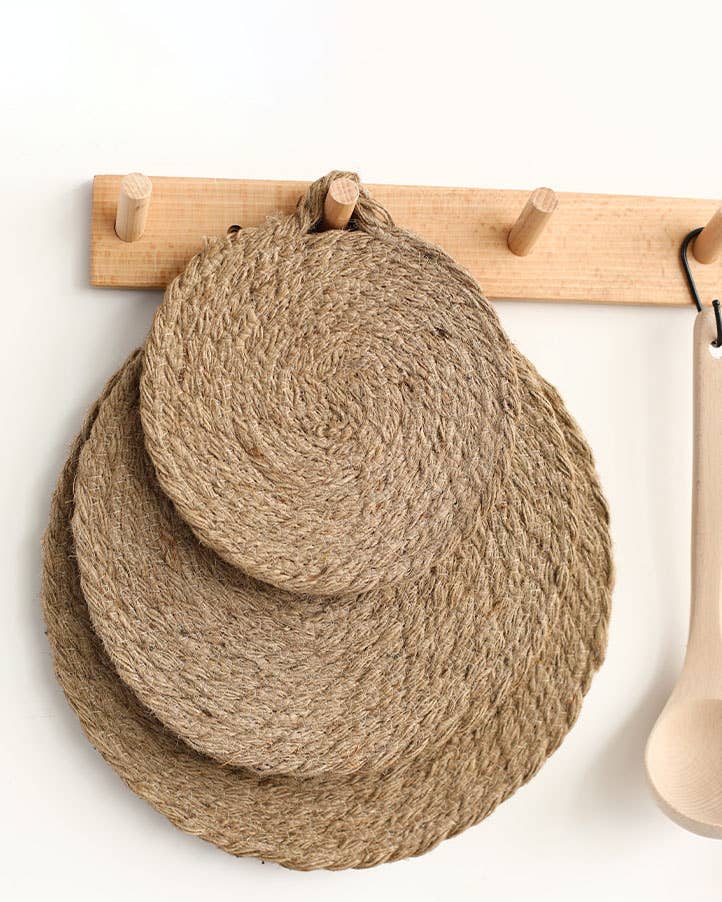 Fodory - Wholesale Trivet - Round Woven Natural Trivets with Handle4