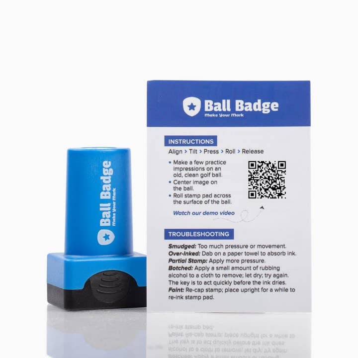 HODL 21 - Wholesale Sporting Accessories - Ball Badge - Golf Ball Stamp, Self-Inking Golf Ball Stamper, Golf Ball Marker, Reusable Golf Ball Marking Tool to Identify Golf Balls - Reusable Ink Stamp for Golf Balls (Back to Back Champs)