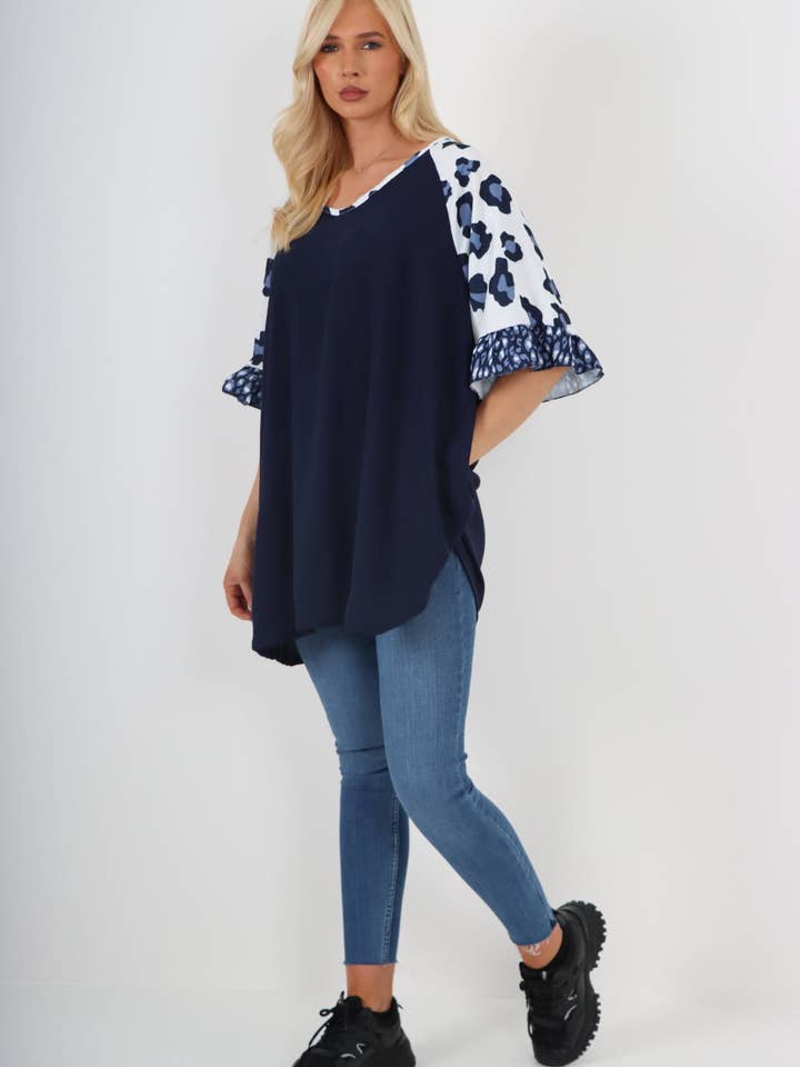 Miss Bold – wholesale Tunic – Women’s – Italian Animal Printed Sleeve Tunic Top13