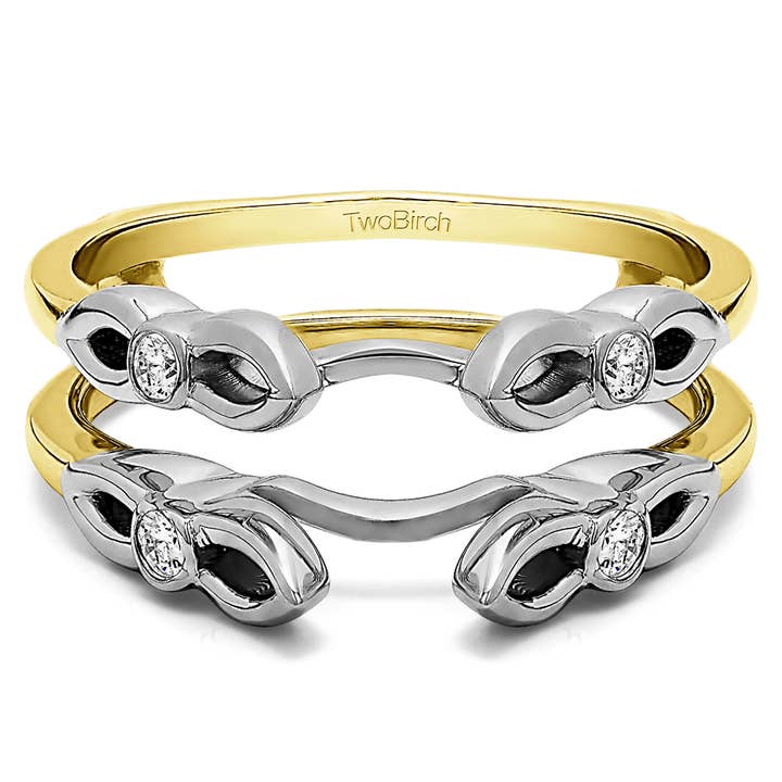 Anello da 0,2 carati, design Cathedral Infinity, in oro bicolore per la vendita all'ingrosso da parte di TwoBirch