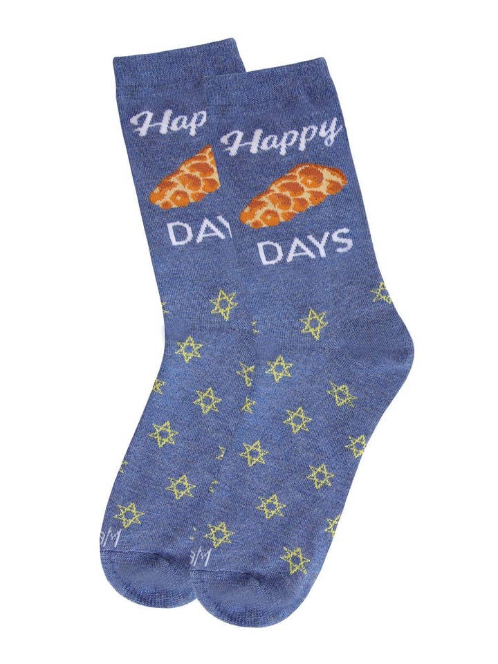 Infinity Classics International Inc. - Wholesale Socks - Women's - MeMoi Happy Challah Days Holiday Crew Socks