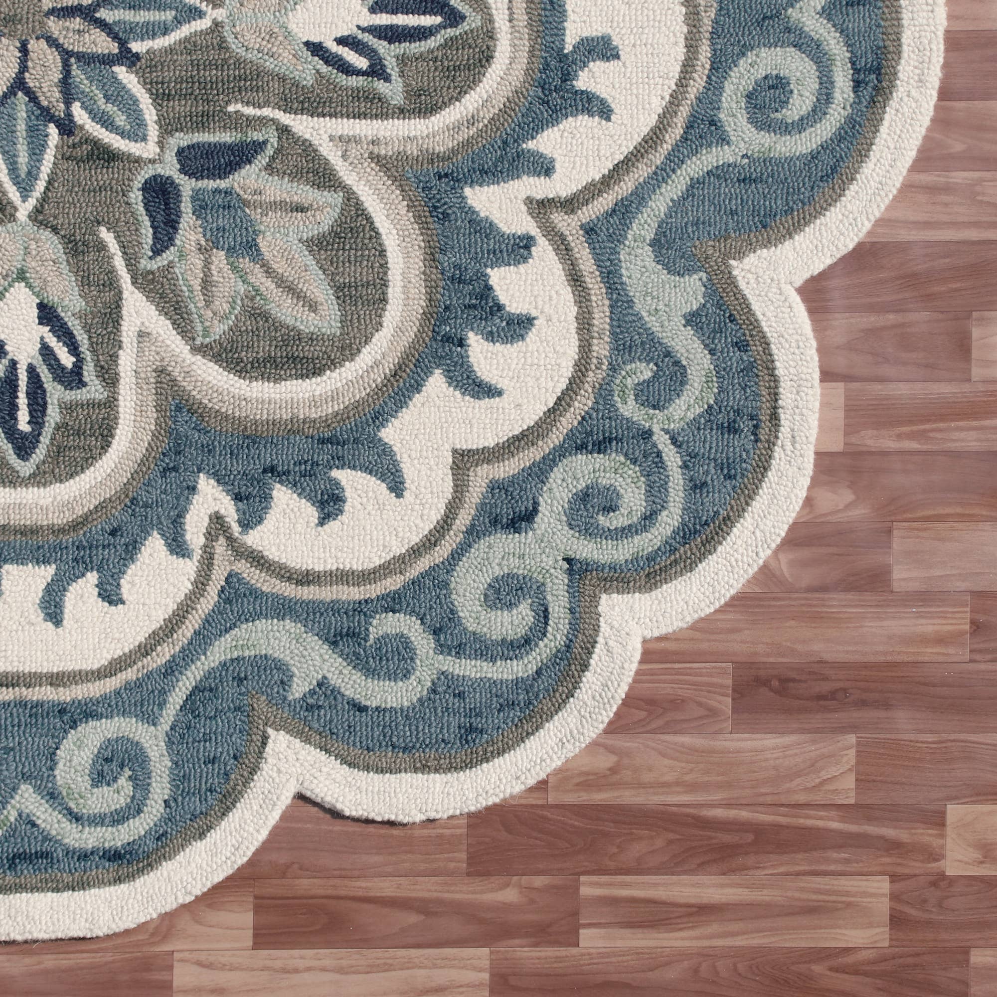 LR Home - Wholesale Area Rug - Nia Classic Scalloped Edge Hand-Tufted Wool Indoor Area Rug37