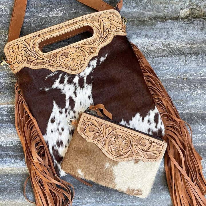 Viceroy Leathers - Wholesale Crossbody Bag - Women's - Tooled Leather Sling Bag - TL02