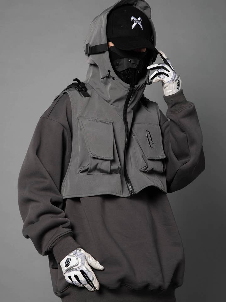 HiH34 Grå Tech Guard Hættetrøje for engroshandel hos niepce