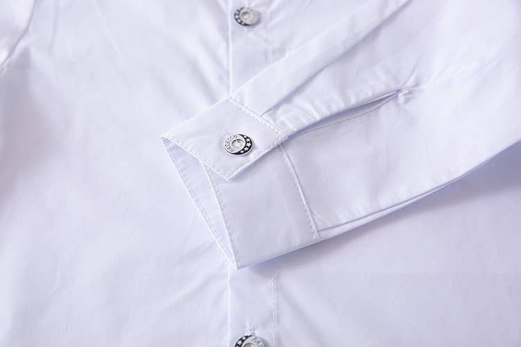 Fennco Styles - Wholesale Button Down Shirt - Kids - White Cotton Button-Down Shirt – Baby & Toddler3