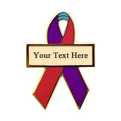 Personalized Awareness Ribbons Engraved Pins for wholesale by Personalized Cause
