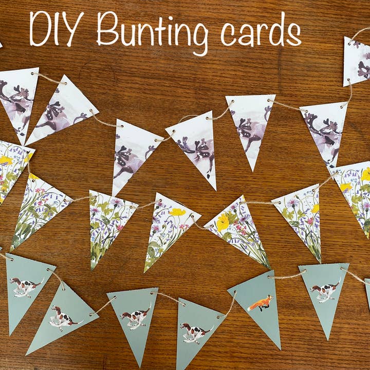 Mary Ann Rogers Gallery – wholesale Everyday greeting card – "Hunting Bunting" Greetings Card2