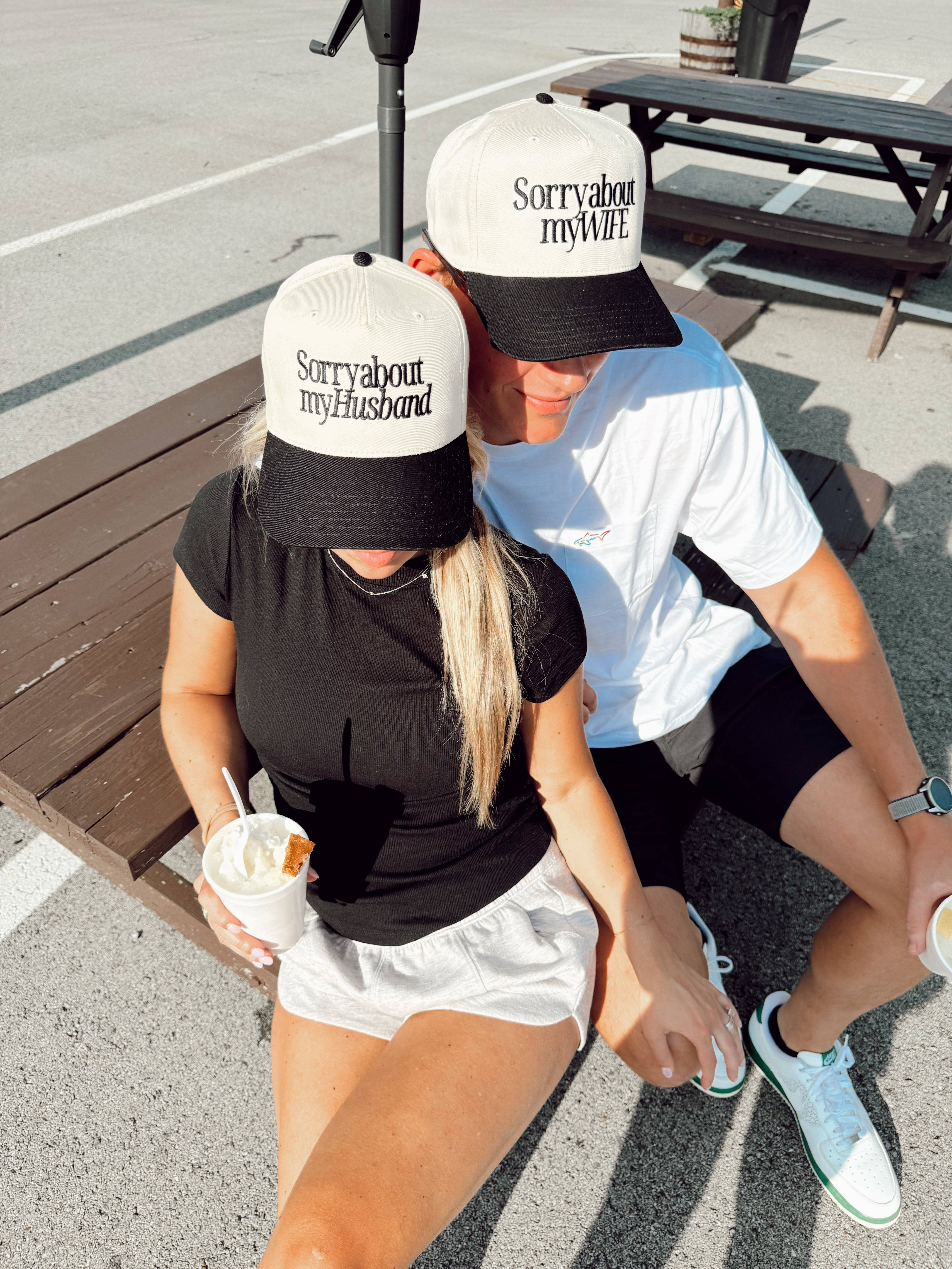 KENZKUSTOMZ - Wholesale Trucker Hat - Unisex - Sorry about my Husband / Wife Vintage Trucker Hat11