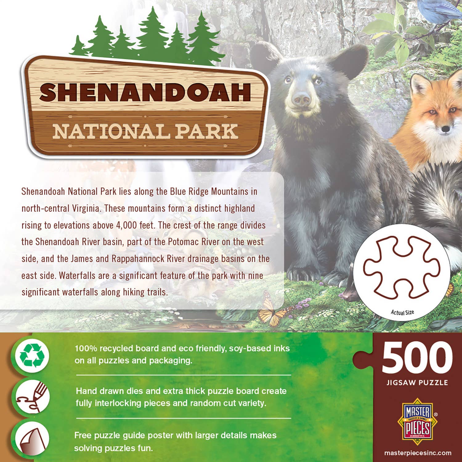 Masterpieces Puzzles - Wholesale Puzzle - Adult - Shenandoah National Park 500 Piece Puzzle2