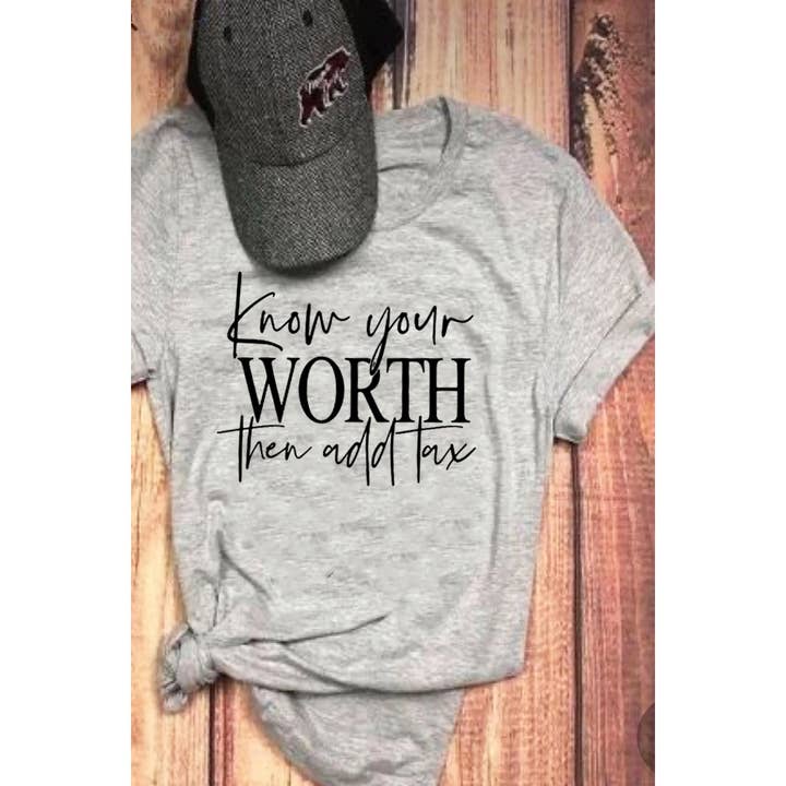 Polar bee - Wholesale Screen Printed T-Shirt - Women's - KNOW YOUR WORTH GRAPHIC WOMEN TEE