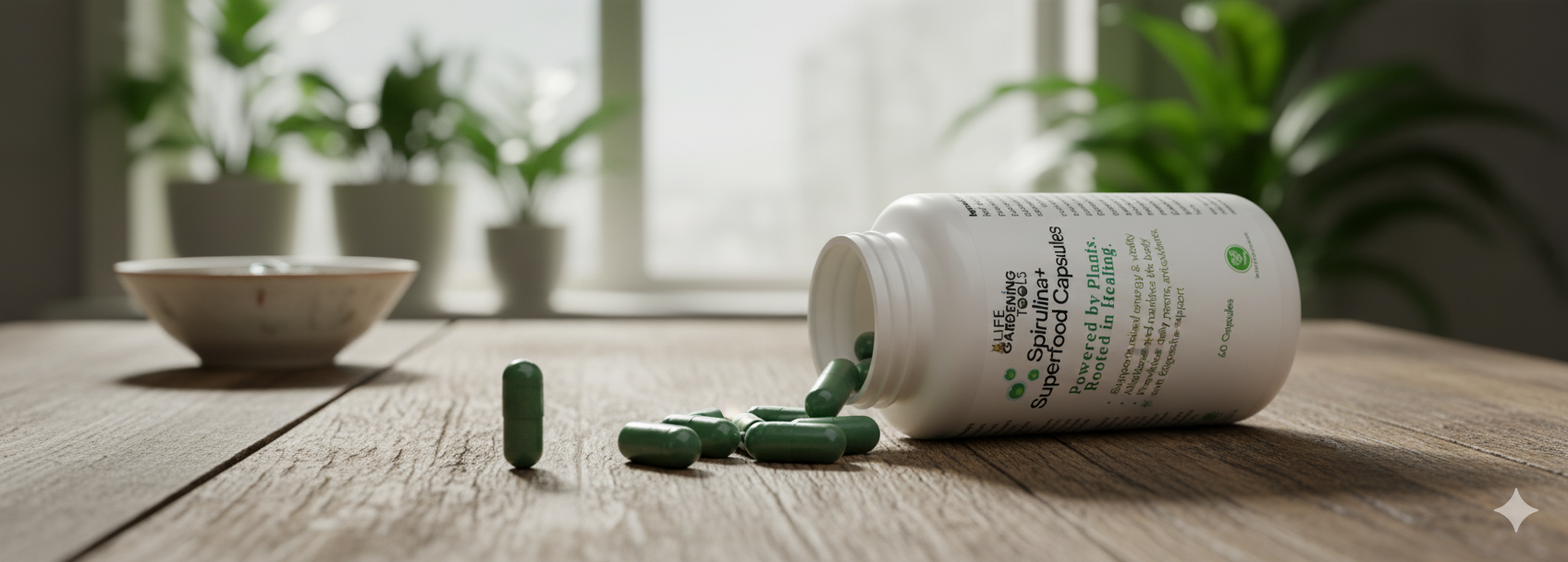 Life Gardening Tools – wholesale Oral supplement/vitamin – Spirulina+ Superfood Capsules – 60 Count3