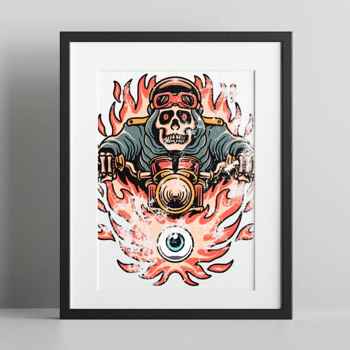 Passpartou-ram ond motorcyklist för wholesale av Mary Cotton Couture