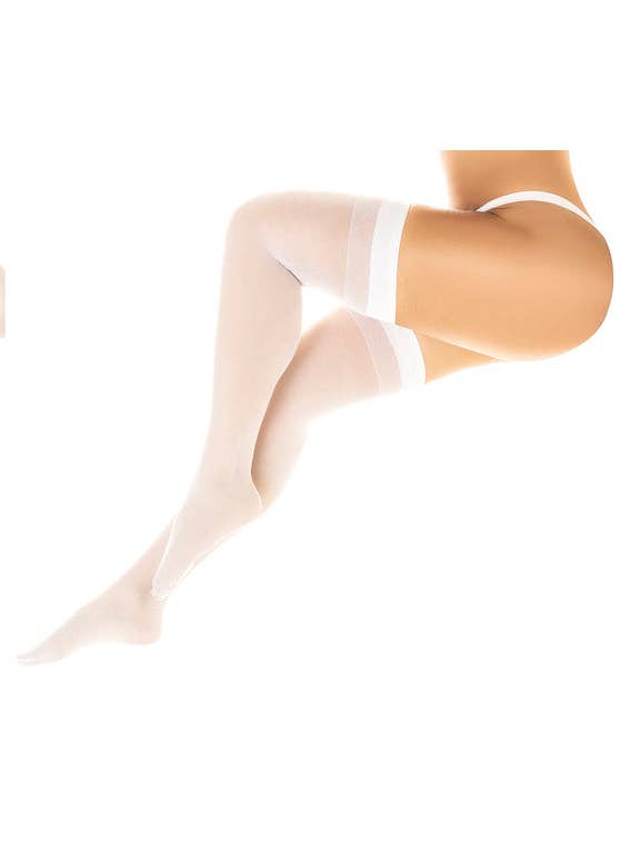 1109 Sheer Thigh Highs Stockings White for wholesale on Faire3
