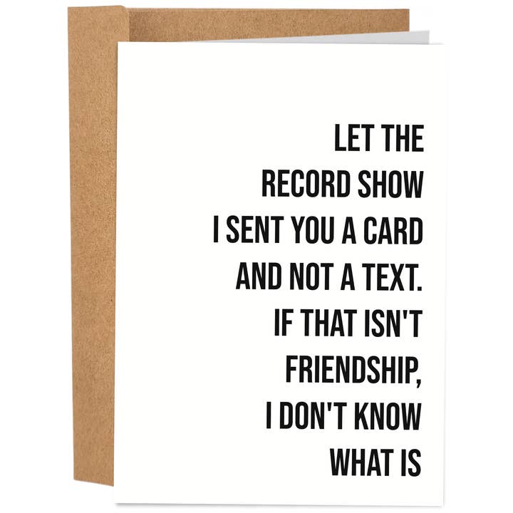 Lass das Protokoll zeigen, dass ich dir eine Karte geschickt habe | Lustige Geburtstagskarte für den Großhandel von Sleazy Greetings