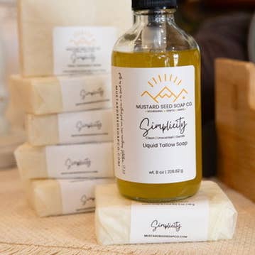 Liquid Tallow Hand & Body Soap for wholesale by Mustard Seed Soap Co.