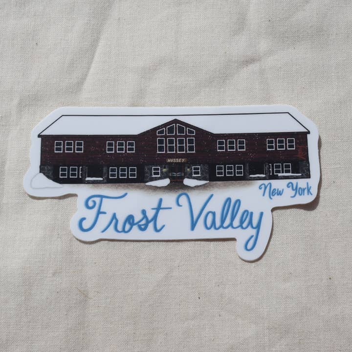 Frost Valley, New York, Hussey Lodge Sticker for wholesale by Sisters' Sunflowers