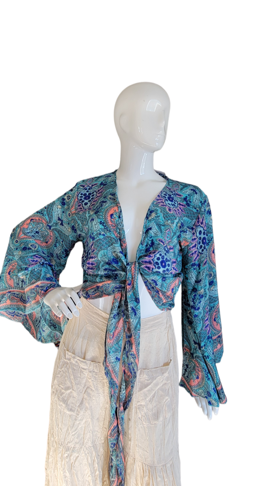 Evergreen Guardian Imports – wholesale Blouse – Women’s – TSTT-66 Long Sleeves Front Tie Top17