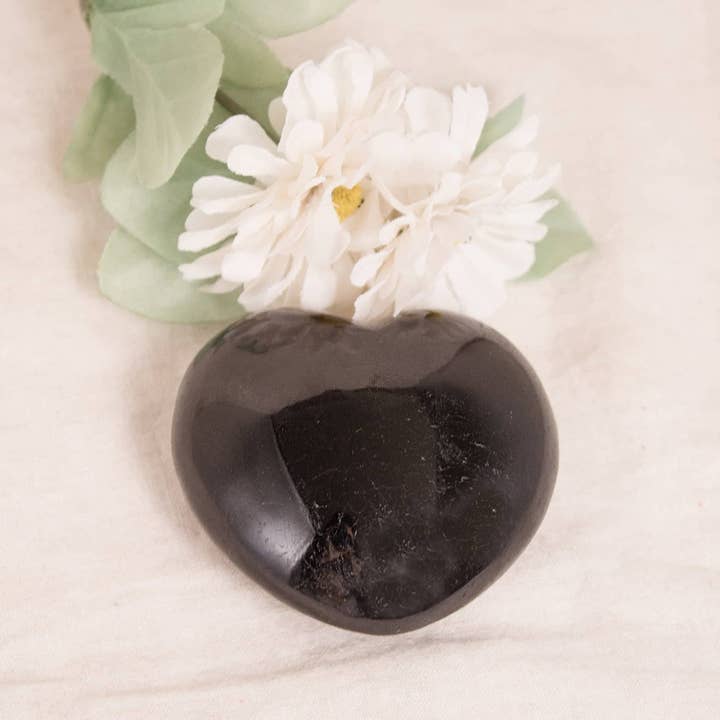 Black Tourmaline Heart - AAA Premium Quality - 1 of a Kind for wholesale by Tiny Rituals