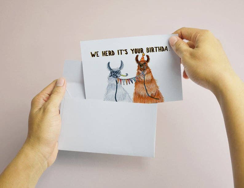 Liyana Studio - Wholesale Birthday Card - Llamas Birthday Party - Funny Birthday Card2