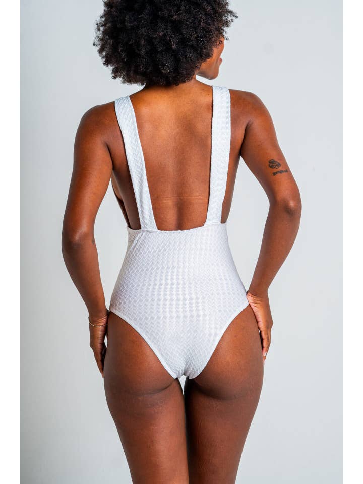 L'ACQUARELLA - Wholesale One Piece Swimsuit - Women's - White Swimsuit Greece1