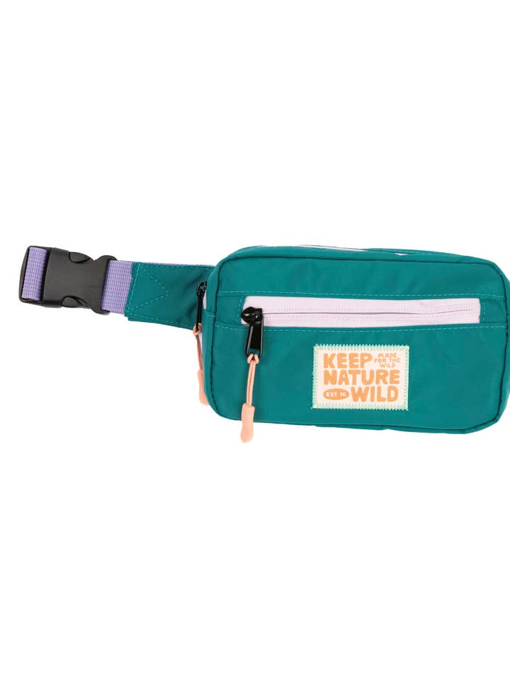 KNW Kids Fanny Pack | Teal/Lavender for wholesale by Keep Nature Wild