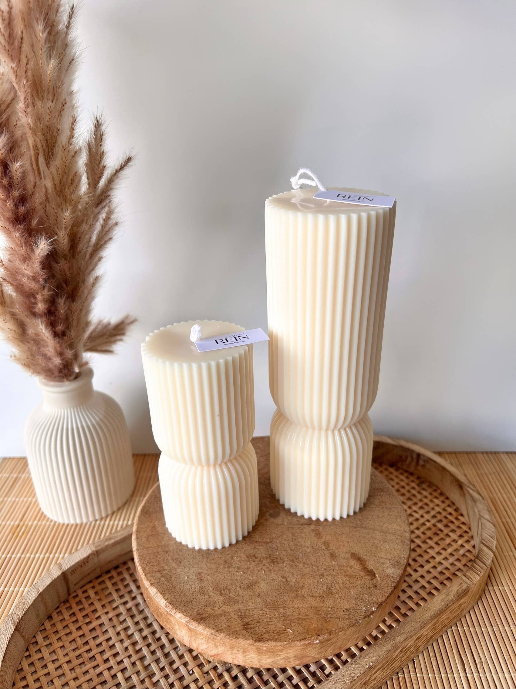 Studio Rein - Wholesale Pillar Candle - Halo Decorative Pillar Candles, Soy Wax