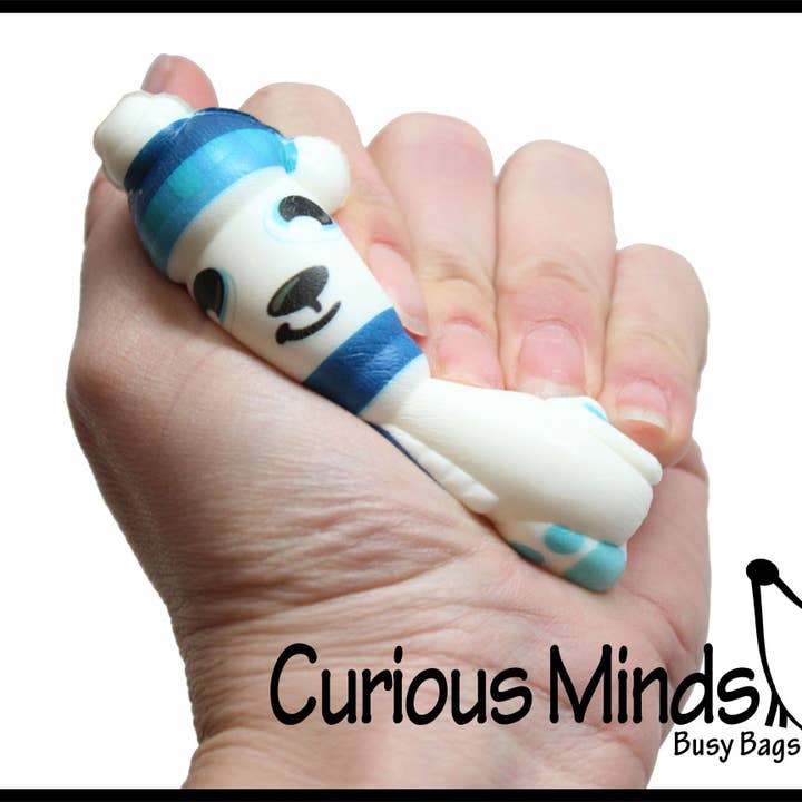 Curious Minds Toys - Wholesale Squishy toy – Kids & Baby - 1 Squishy Polar Bear - Slow Rise Squish Foam Toy - Winter Ho1