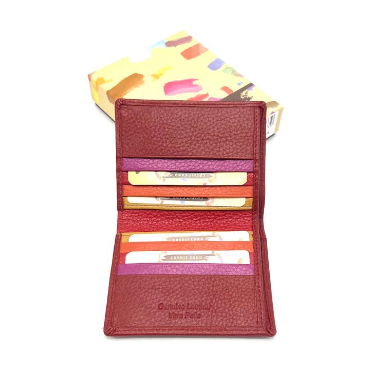 Genuine leather wallet, rainbow color, art. PFU343.392 for wholesale by Suie Valentini srl