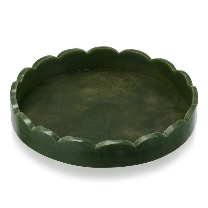 Lainy Home - Wholesale Decorative Plate/Dish/Bowl - Scalloped Resin Tray4