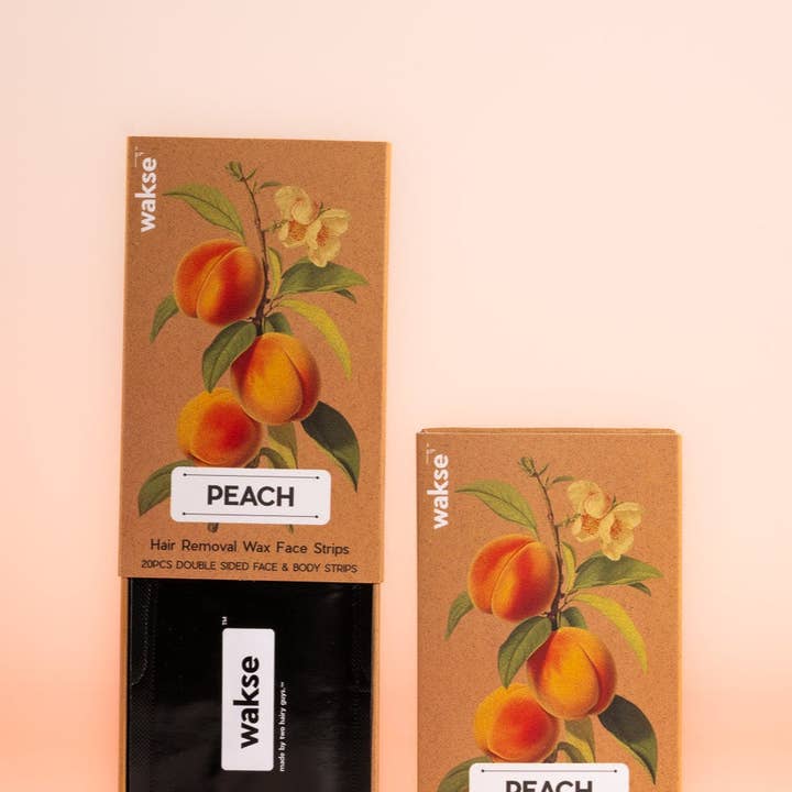 wakse – wholesale Eyebrow razor/shaper – Match Box Facial Wax Strips - Peach2