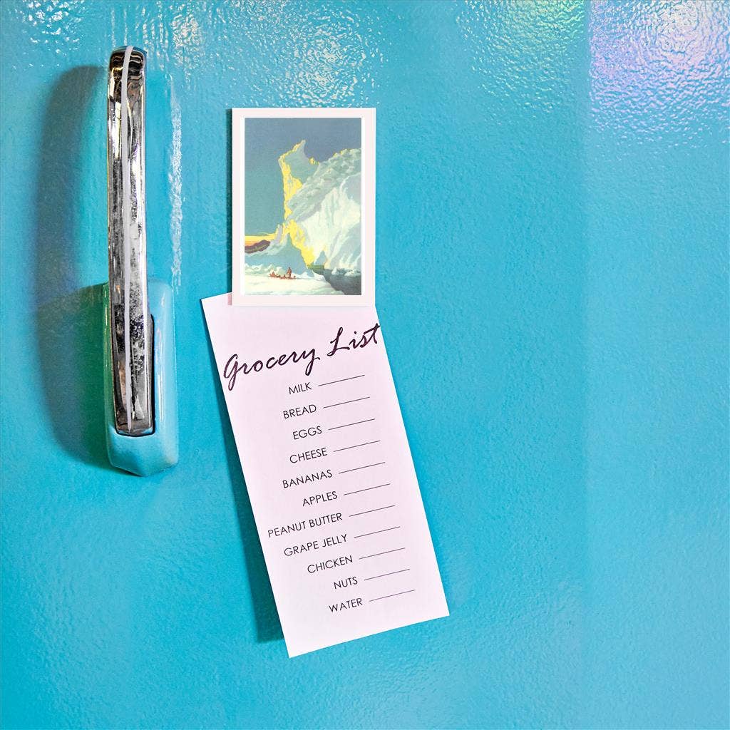 Found Image Press - Vente Aimants - Aimant LD-31 Esquimau avec chiens de traîneau, glacier géant1