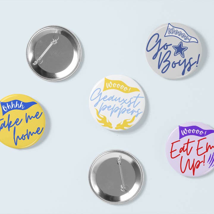 Bouton Jour de Match | Wooo Équipe | Personnalisable pour la vente par GameDayDrips