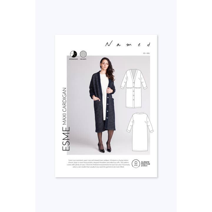 Named Clothing Finland Oy - Wholesale Craft Sewing Kit - Esme Maxi Cardigan sewing pattern