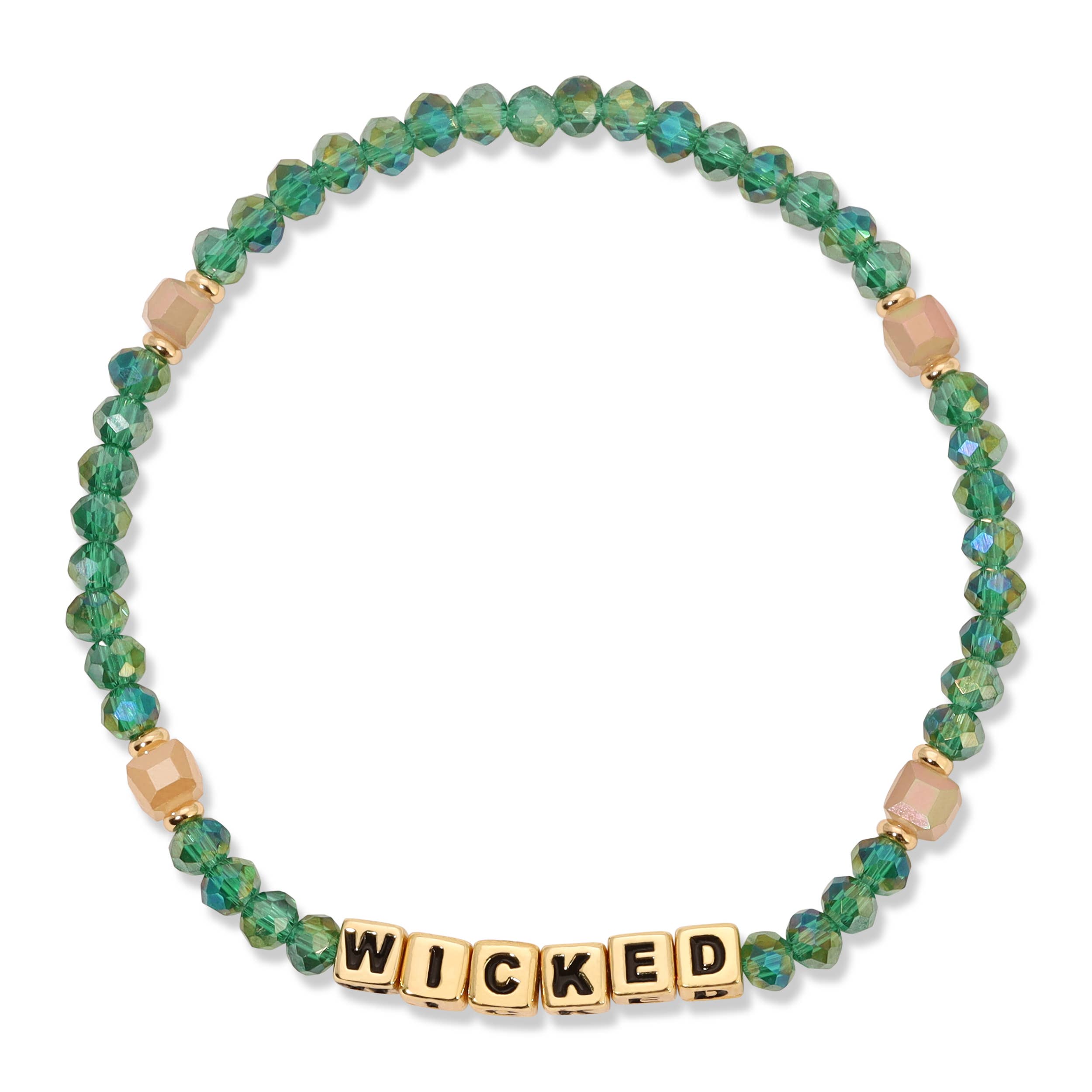 My Fun Colors - Wholesale Beaded Bracelet - Colorful Words | Crystal Bead Stretch Bracelet | WICKED1