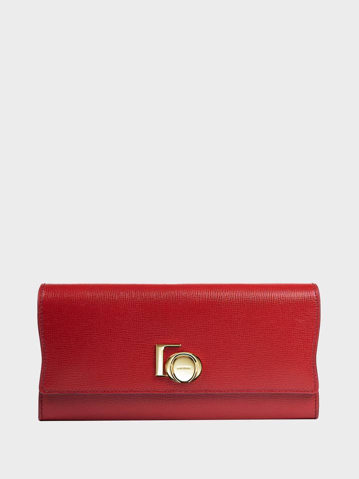 Carteira Continental Roxo Vermelho por atacado de Lotyere