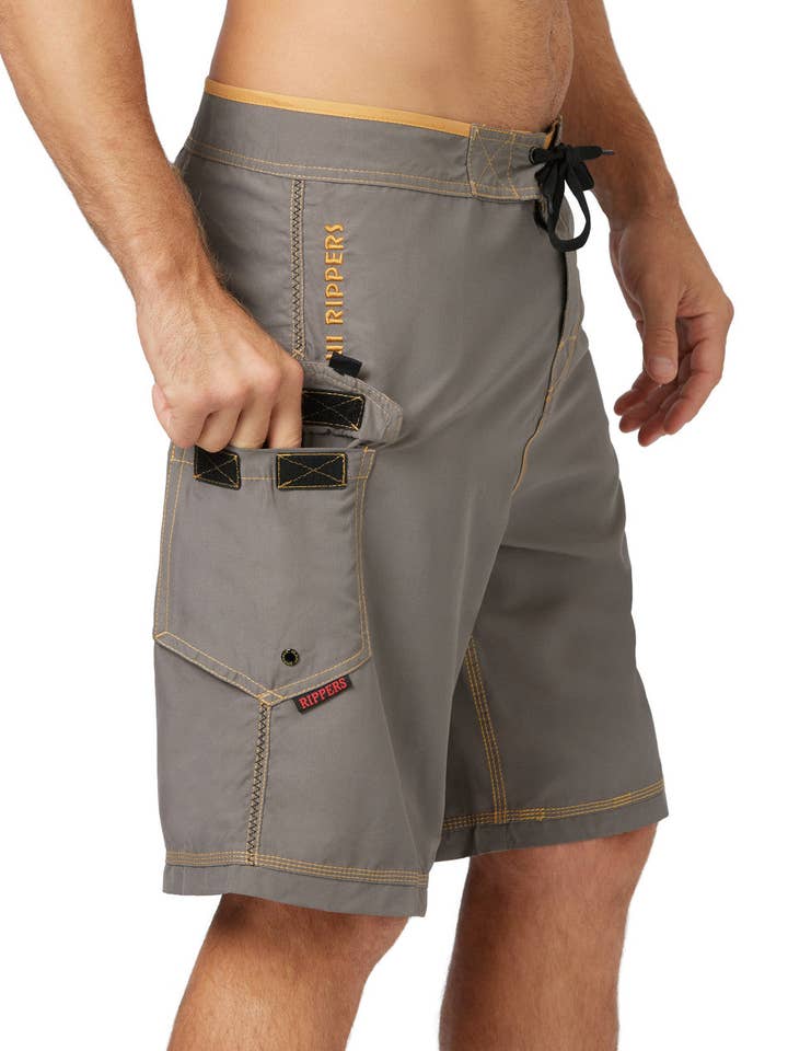 Maui Rippers – Engroshandel Badeshorts – Mænd – Hawaiian Octo Tako Fiskeshorts - Grå4