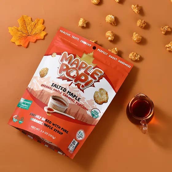 Better Together Foods - Wholesale Popcorn - Maple Pop! Organic Maple Caramel Popcorn - Salted Maple