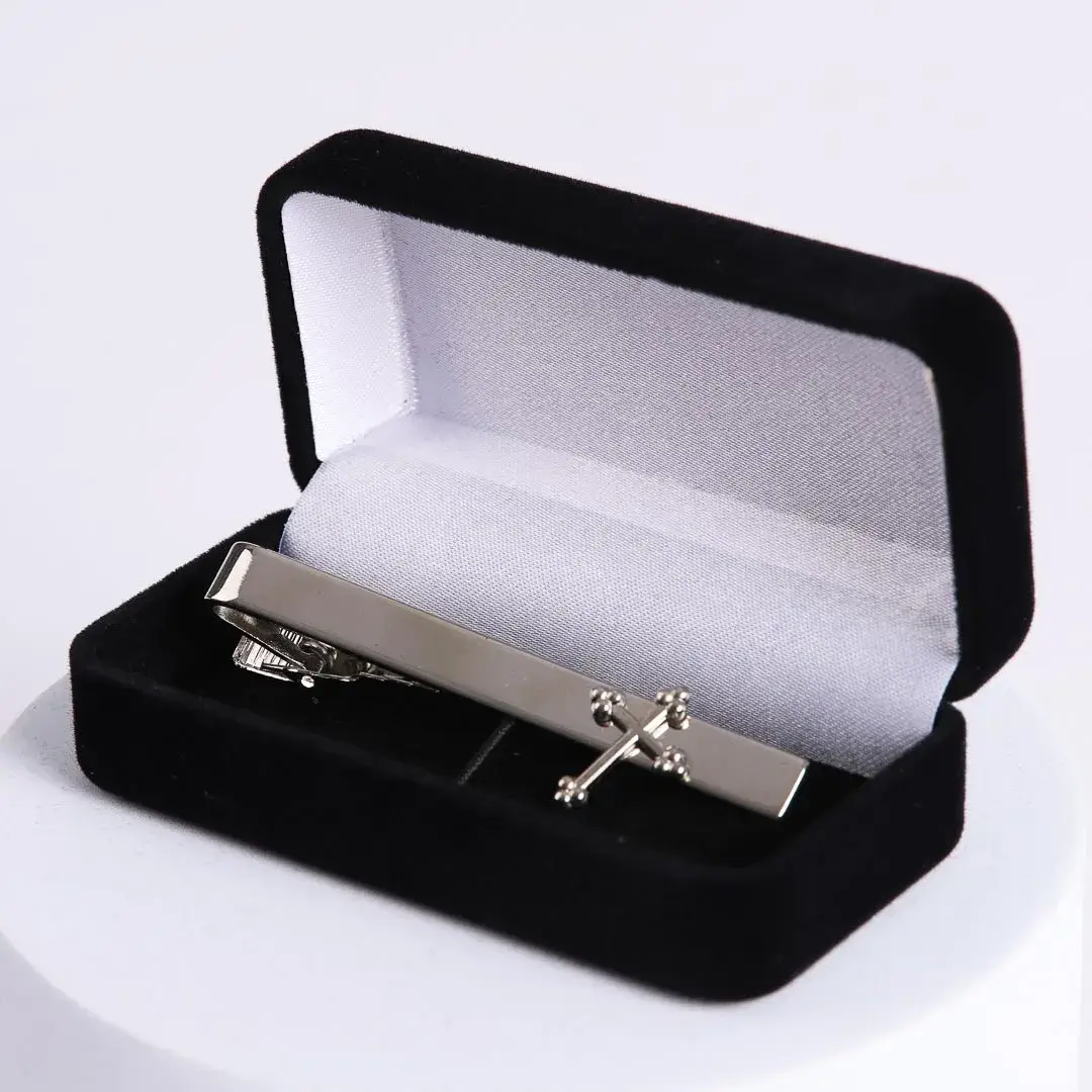 Swanson Christian Products - Wholesale Lapel Pin/Button - Tie Bar Cross Silver1