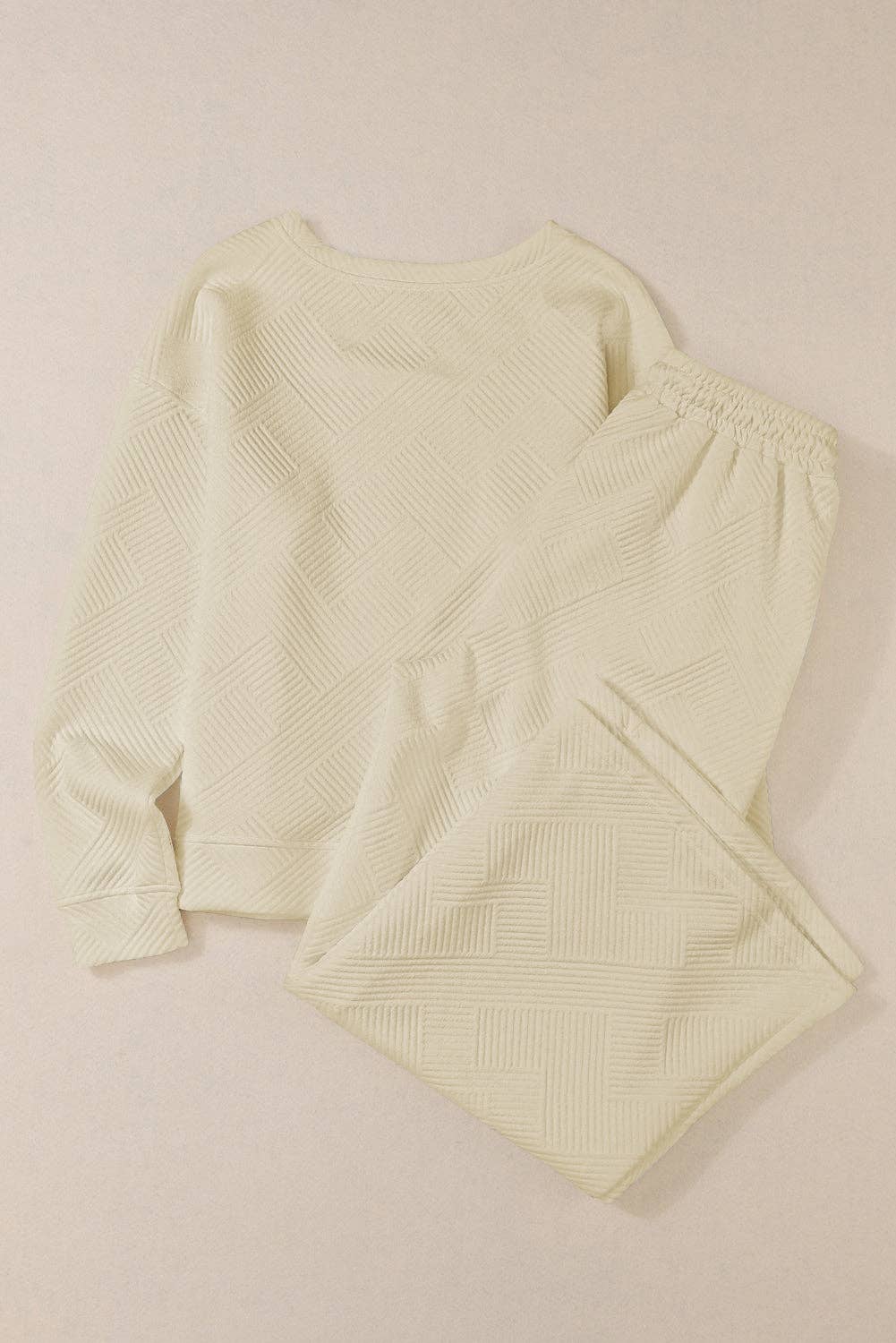 Suhkasana - Wholesale Lounge Set - Women's - Dahlia Ultra Loose Textured 2pcs Slouchy Outfit30