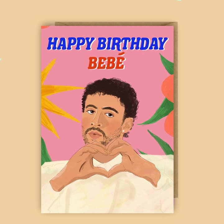 Bad Bunny Födelsedagskort | Födelsedagskort, , Reggaeton för wholesale av The Queer Store